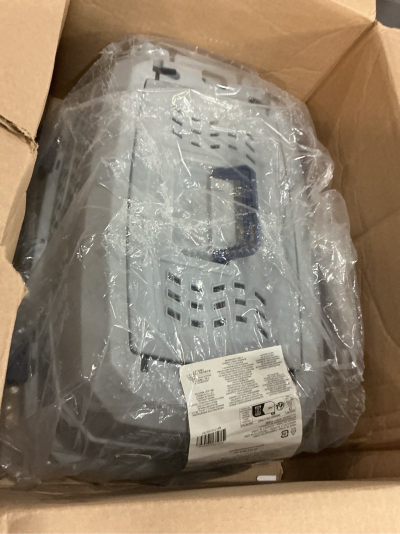 Condition photo showing Good Condition for amazon basics 2-door top-load hard-sided dogs, cats pet travel carrier, gray & blue, 22.8"l x 15.0"w x 13.0"h gray & blue 22.8"l x 15.0"w x 13.0"h