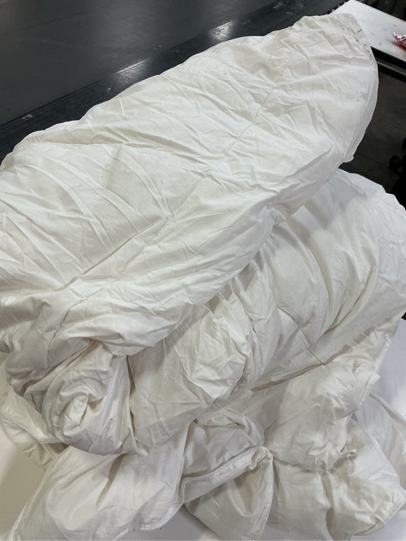 Condition photo showing As Is for CozyLux Full Size Comforter Sets White - 7 Pieces Bed in a Bag Full, Oeko-Tex Certified Bed Set, All Season Soft Bedding Set with Down Alternative Comforter, Sheets, Pillowcases & Pillow Shams
