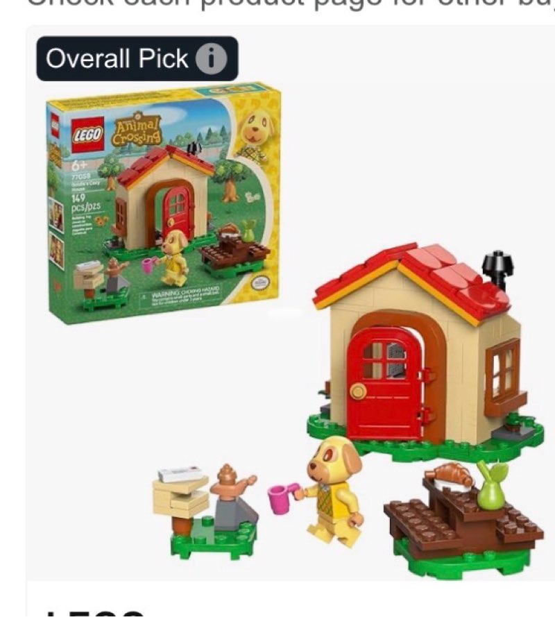 LEGO Animal Crossing Goldie’s Cozy House Building Toy - Pretend Play Set for Girls & Boys, Ages 6+ W