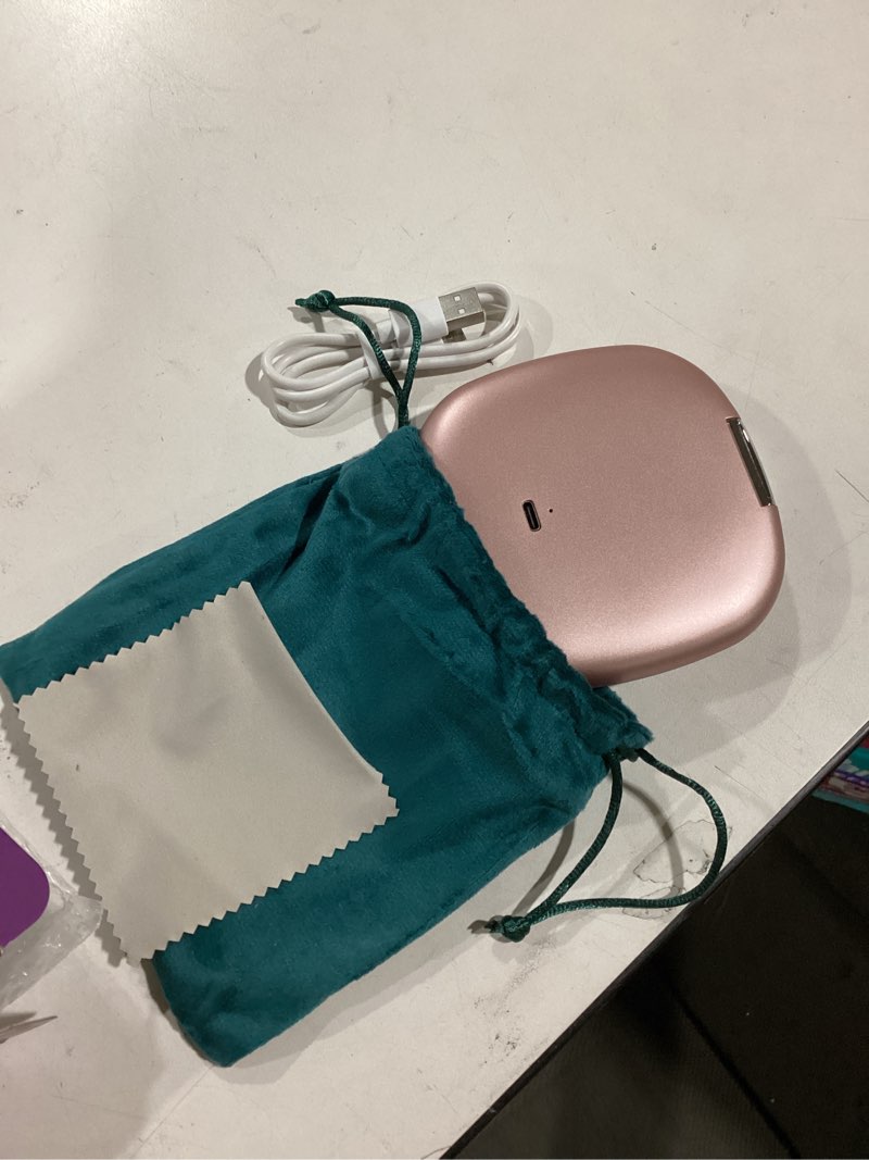 Condition photo showing Good Condition for Mocado Compact LED Magnifying Travel Makeup-Mirror - 4 inches 1X/10X Magnification Small Hand Pocket Dimmable Double Sided USB Rechargeable Touch Screen, Portable Tabletop Cosmetic (Rose Gold)