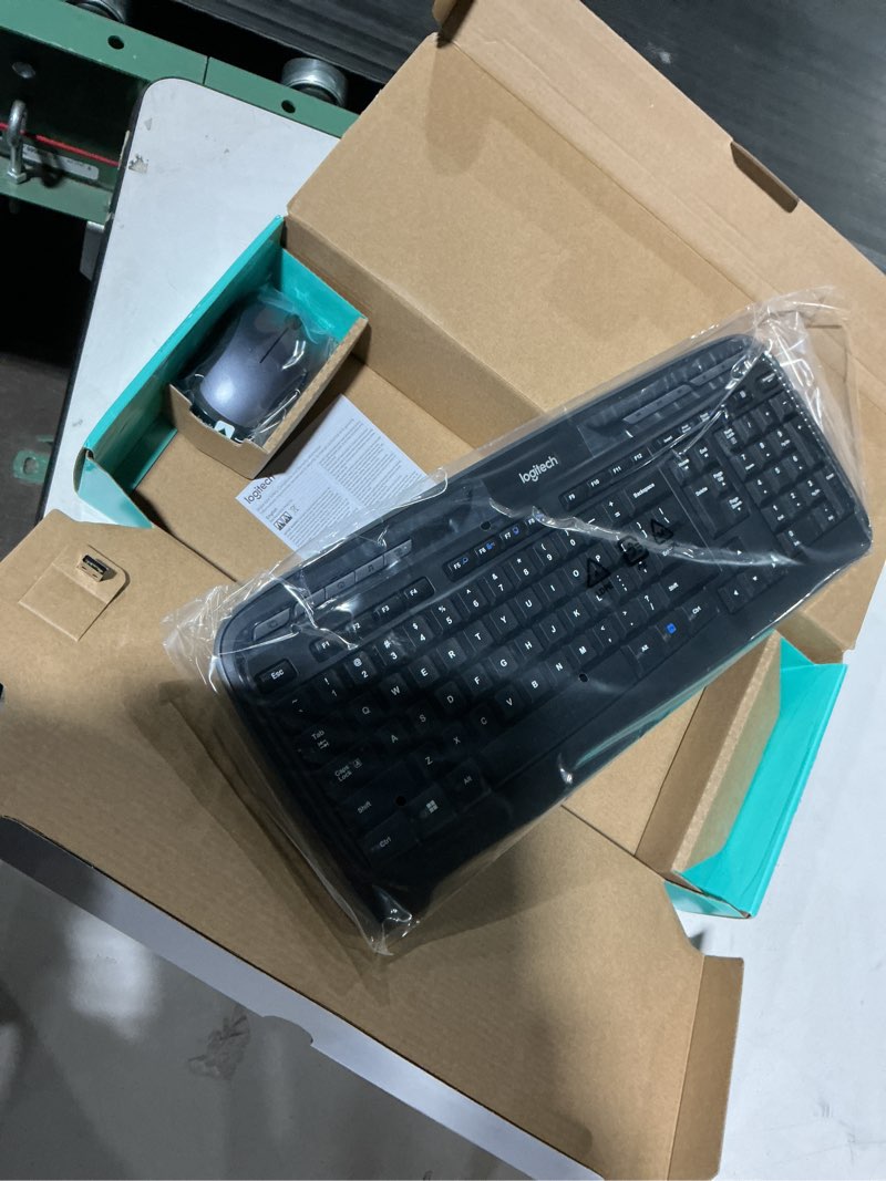 Condition photo showing Good Condition for Logitech MK335 Quiet Wireless Keyboard and Mouse Combo - Black/Silver Keyboard and Mouse Combo Wireless, Ambidextrous