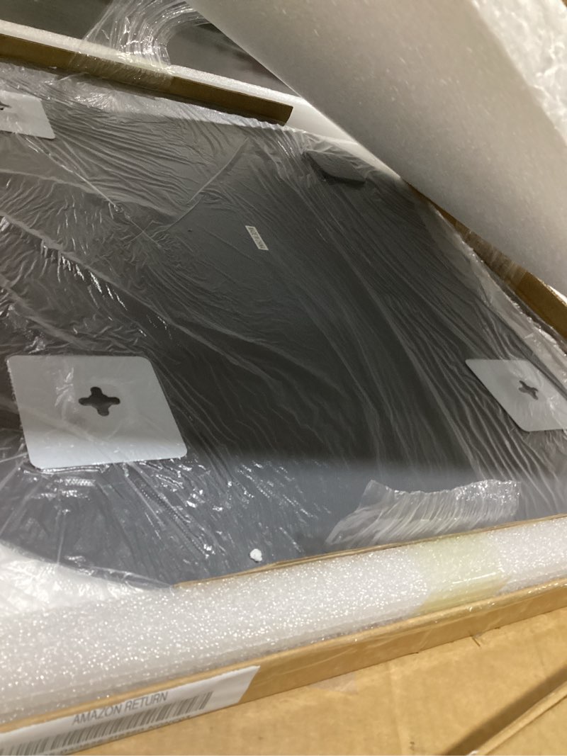 Condition photo showing Good Condition for 20" frameless square bathroom mirror, tempered glass wall mirror, hd vanity mirror for entryway, living room & home decor, polished rounded edges, 1/5" thick square 20"l x 20"w