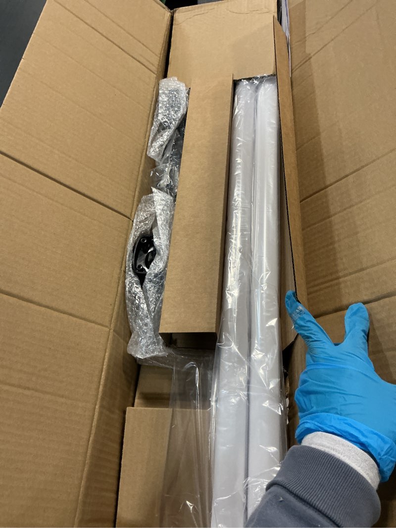 Condition photo showing Good Condition for hykolity Solar Powered Shop Light with Motion Sensor, 3FT 17W (100-Watt Equivalent),Integrated LED IP65 Waterproof Outdoor Motion Sensor Shop Light for Garage, Barn, House - 2 Pack