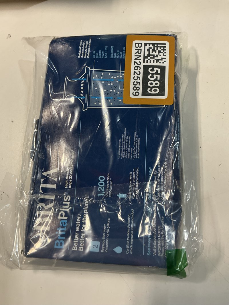Condition photo showing New/Like New for Brita Plus Water Filter, BPA-Free, High-Density Replacement Filter for Pitchers and Dispensers, Reduces 2x Contaminants*, Lasts Two Months or 40 Gallons, Includes 4 Filters