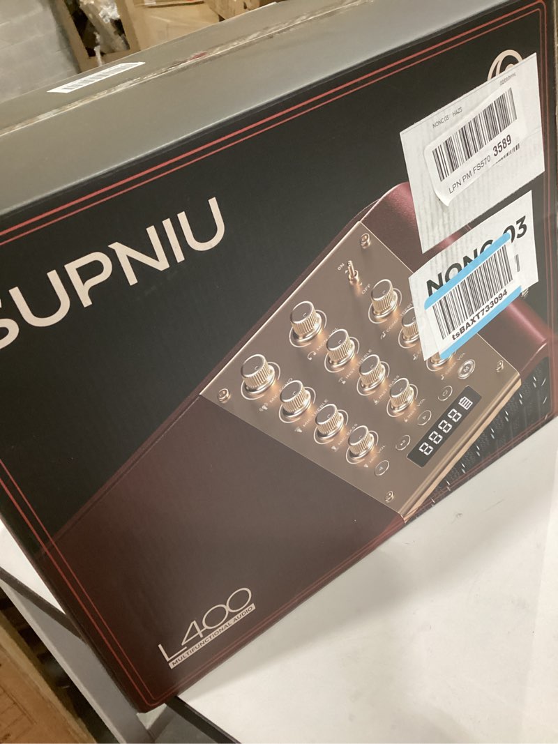 Condition photo showing Good Condition for Wireless Voice Amplifier Professional Karaoke Machine with 2 UHF Microphones for Adults, 320W Peak Bluetooth Speaker PA System Treble & Bass for Home Party Wedding Outdoor Christmas Events L400 Black