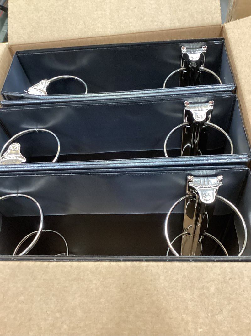 Condition photo showing Good Condition for samsill 4 inch 3 ring binders, economy round ring, clear view cover, 675 sheet capacity - for school, home, office - black, 6 pack 6-pack 4 inch black
