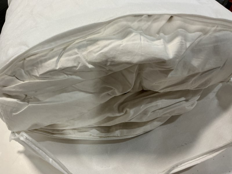 Condition photo showing As Is for premium down duvet insert, king/cal king, down