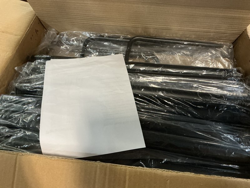 Condition photo showing Good Condition for mulivid 6 pack 9ft string light poles for outdoor,metal lights hanging pole outside with fork,light stand for patio, pergola, garden, backyard, yard, camping party