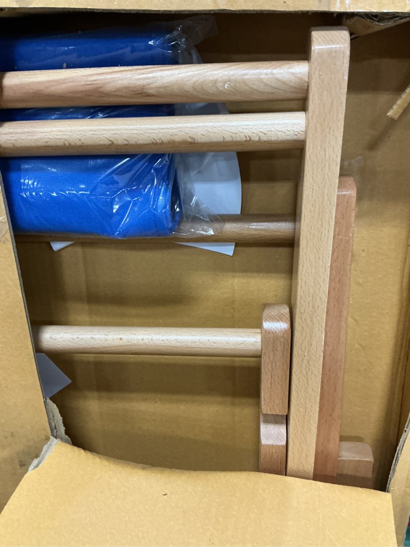 Condition photo showing Good Condition for Casual Home Adjustable Sling Chair Natural Frame, Red Canvas