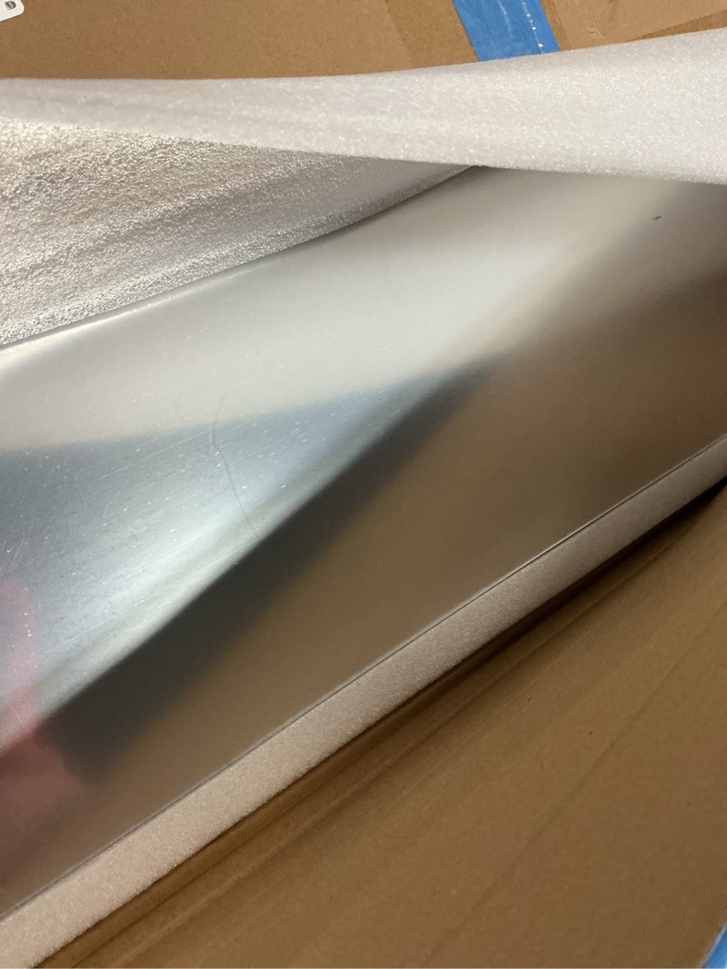 Condition photo showing As Is for full length mirror,47.25x15.75 inch acrylic shatterproof soft mirrors, non-glass wall-mounted fitness mirror for home, lightweight durable modern decor for bedroom/living room/cloakroom