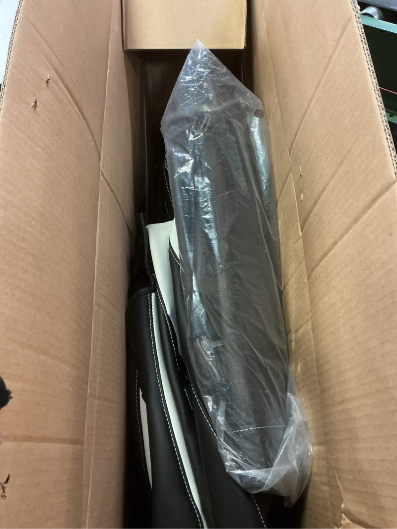 Condition photo showing Good Condition for Seat Covers 1?1 Custom Fit for Tesla Model Y 2024 2023 2022 2021 2020: Leather Car Seat Covers Full Set 5-Seater Breathable - Blackwhite Model Y - 5 Seater Full Set BlackWhite