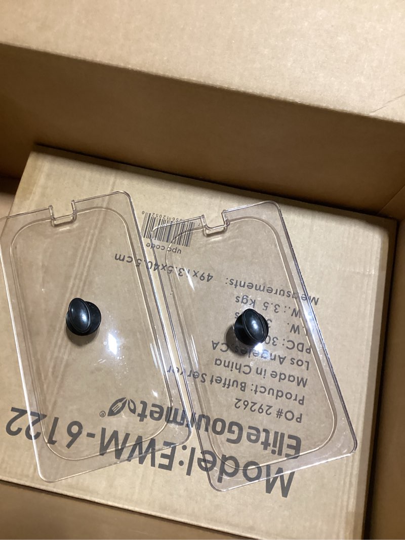 Elite Gourmet EWM-6122 Dual 2 x 2.5 Qt. Trays, Buffet Server, Food Warmer Temperature Control, Clear