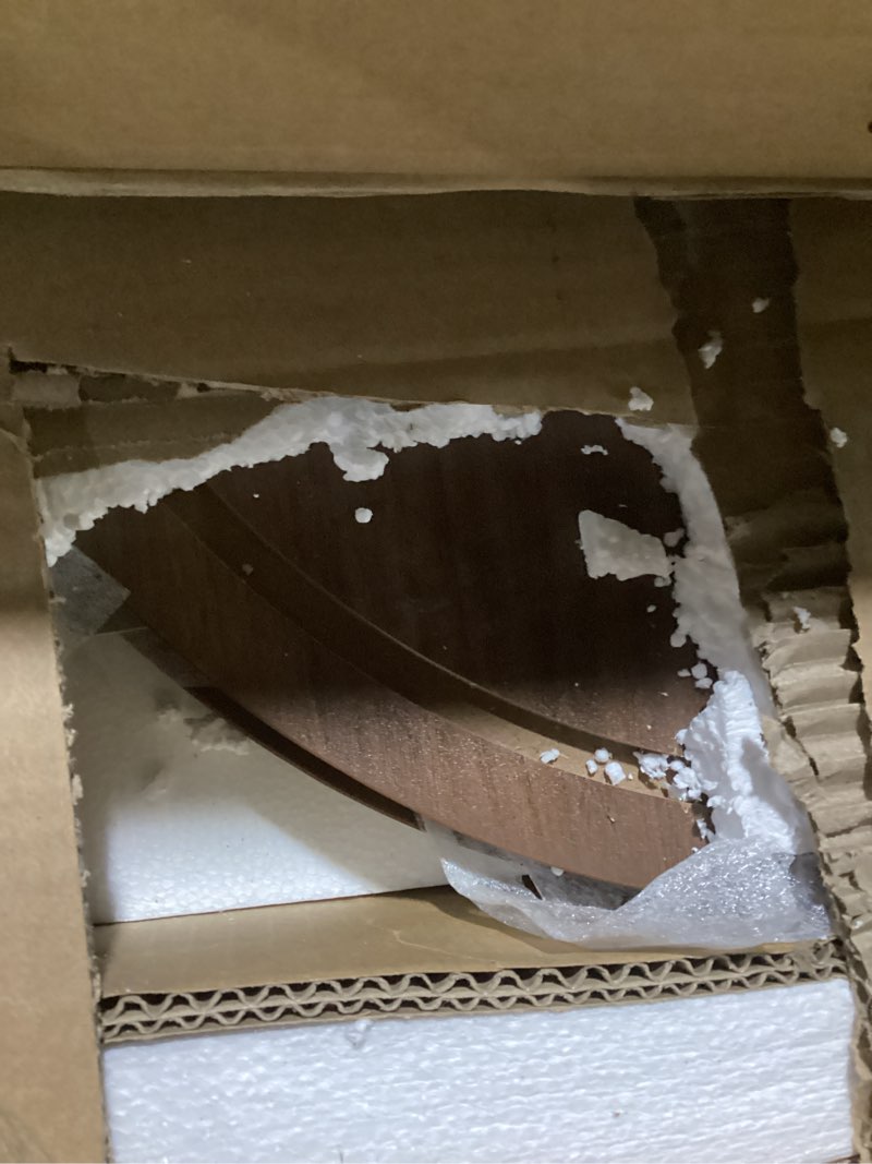 Condition photo showing Good Condition for 70? Fluted Fireplace TV Stand for 80? TVs, Remote & Touch Control Adjustable Flame Colors & Temperature, Entertainment Center with Storage, Modern Media TV Console Table for Living Room(Walnut) 70? TV Stand with Fireplace Walnut