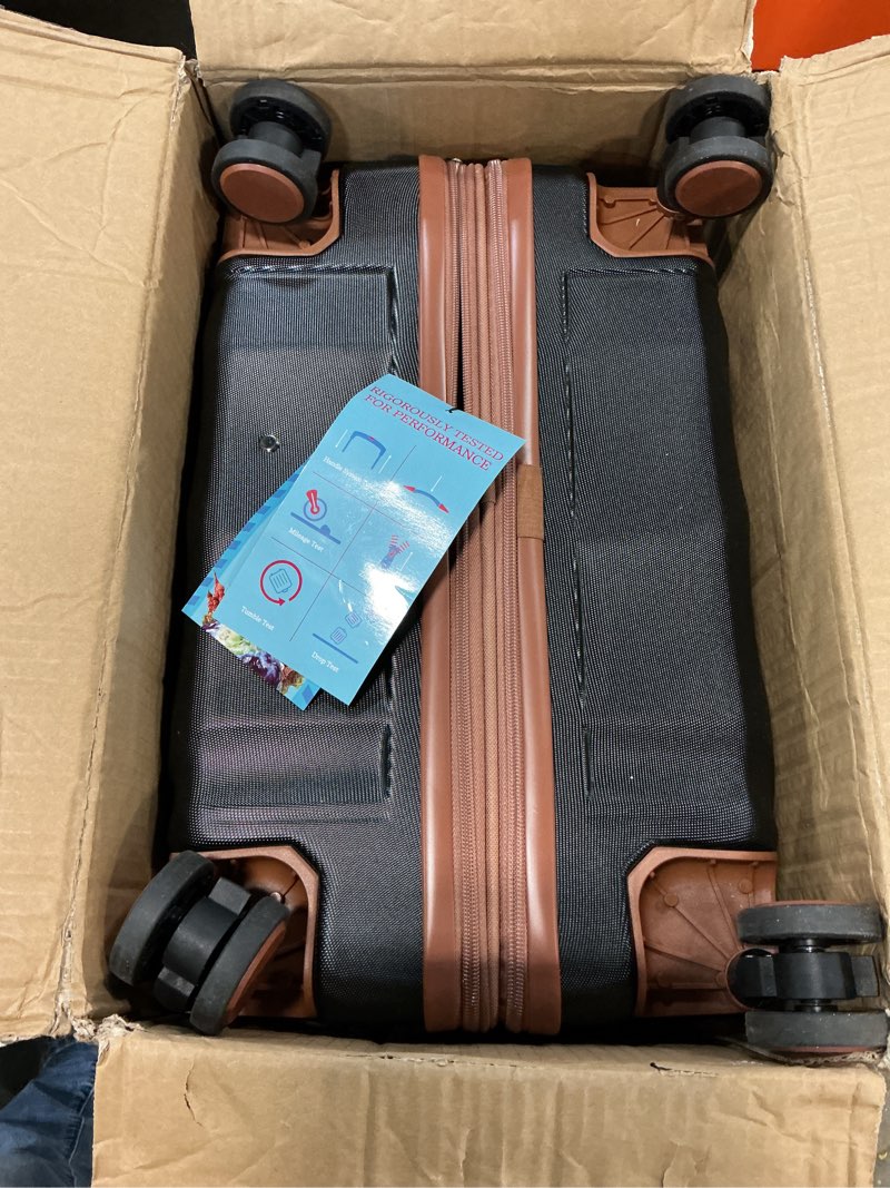 Condition photo showing Good Condition for 5 piece Luggage Set Expandable Suitcase 22x14x9 Airline Approved Carry on, ABS Hard Case Suitcases with Spinner Wheels, TSA Lock, Durable Waterproof Travel Set Black