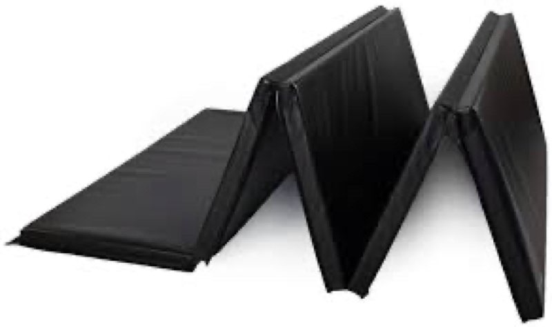 Folding black cloth mat/desk divider
