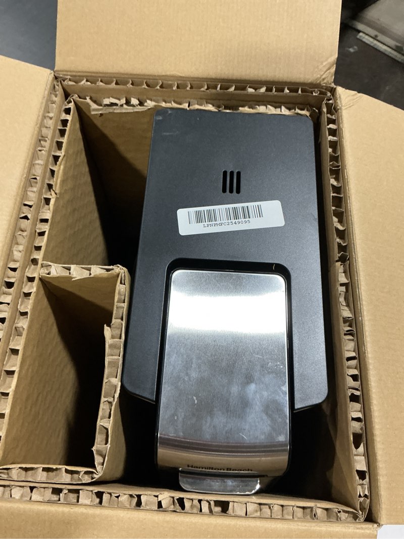 Condition photo showing As Is for Hamilton Beach FlexBrew Advanced 5-in-1 Thermal Programmable 12 Cup Drip and Single Serve Hot & Iced Coffee Maker, Movable 60oz. Water Reservoir, Use Pod Packs and Grounds, Fast Brewing, Black (49929)