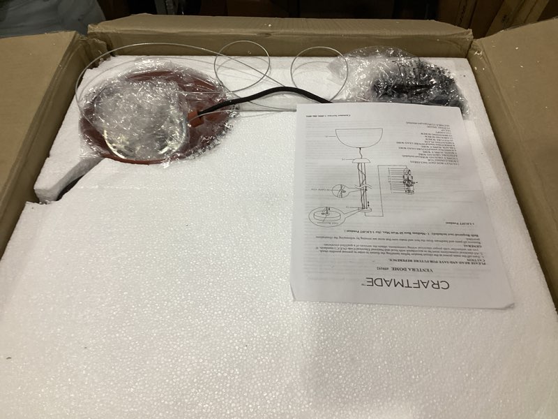 Condition photo showing Good Condition for craftmade ventura dome 20 in. 1-light baked clay finish pendant