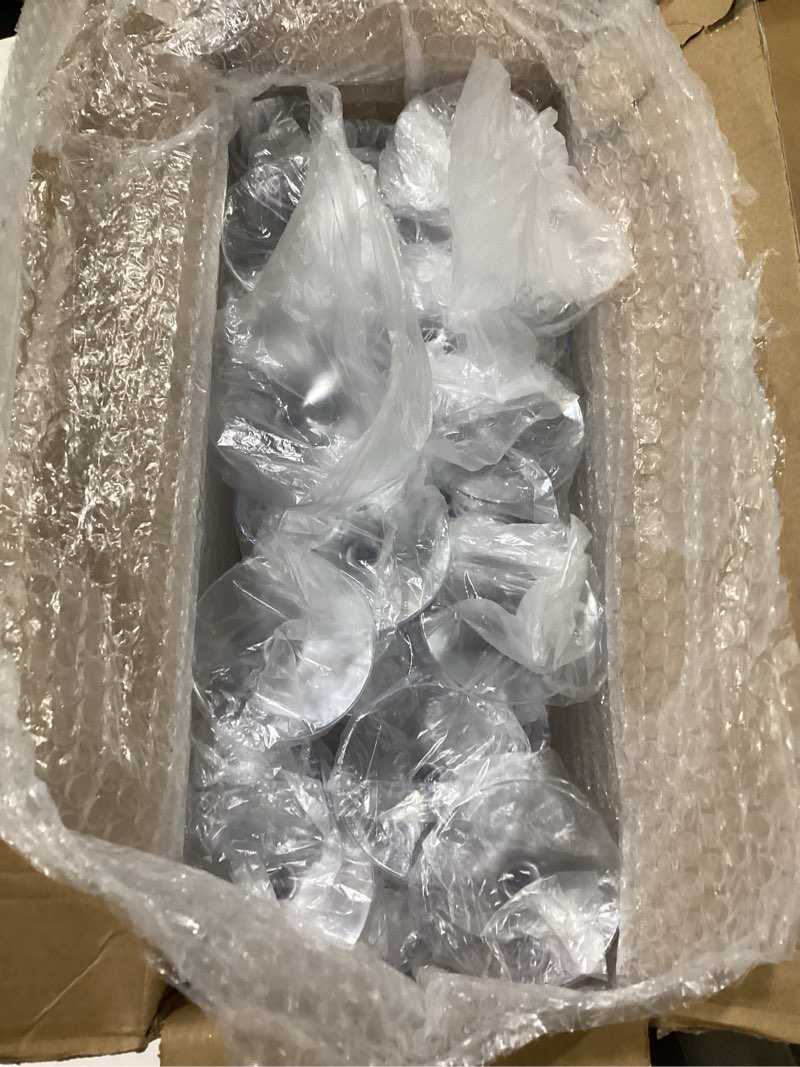 Condition photo showing New/Like New for ciaell 24 pack plastic champagne flutes - clear 6 oz disposable champagne glasses - square plastic toasting glasses for party birthday anniversary wedding 6 oz clear