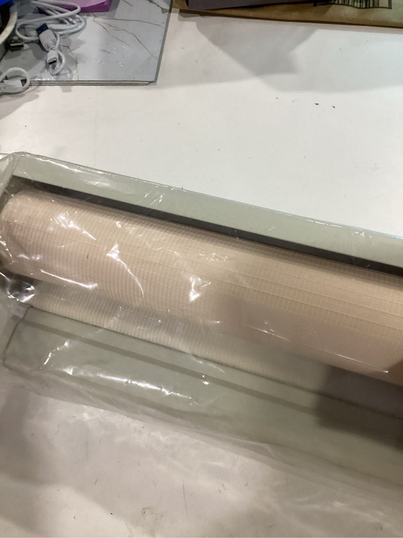 Condition photo showing New/Like New for Joydeco Cordless Zebra Blinds for Windows, Dual Layer Light Control Window Blinds with Light-Proof Aluminum Cover, Free-Stop Roller Shades for Home & Office (Beige,34" W x 75" H) Upgrade- Beige (Aluminum Cover) 34"W x 75"H