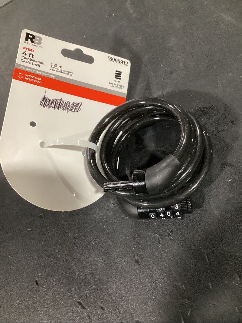 Condition photo showing New/Like New for reliabilt 48-in combination cable lock