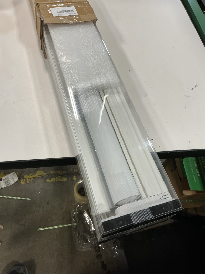 Condition photo showing As Is for Smart Motorized Blinds with Remote, Cordless No-Drill Automatic Roller Shades, Blackout Electric Blind for Windows, White, 34.5 x 72 34.5"W x 72"H White