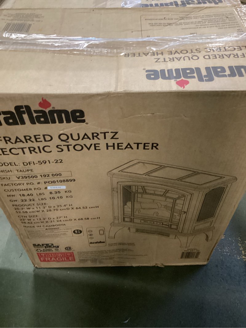 Condition photo showing New/Like New for duraflame Infrared Quartz Electric Stove Heater - DFI-591-22 - Taupe