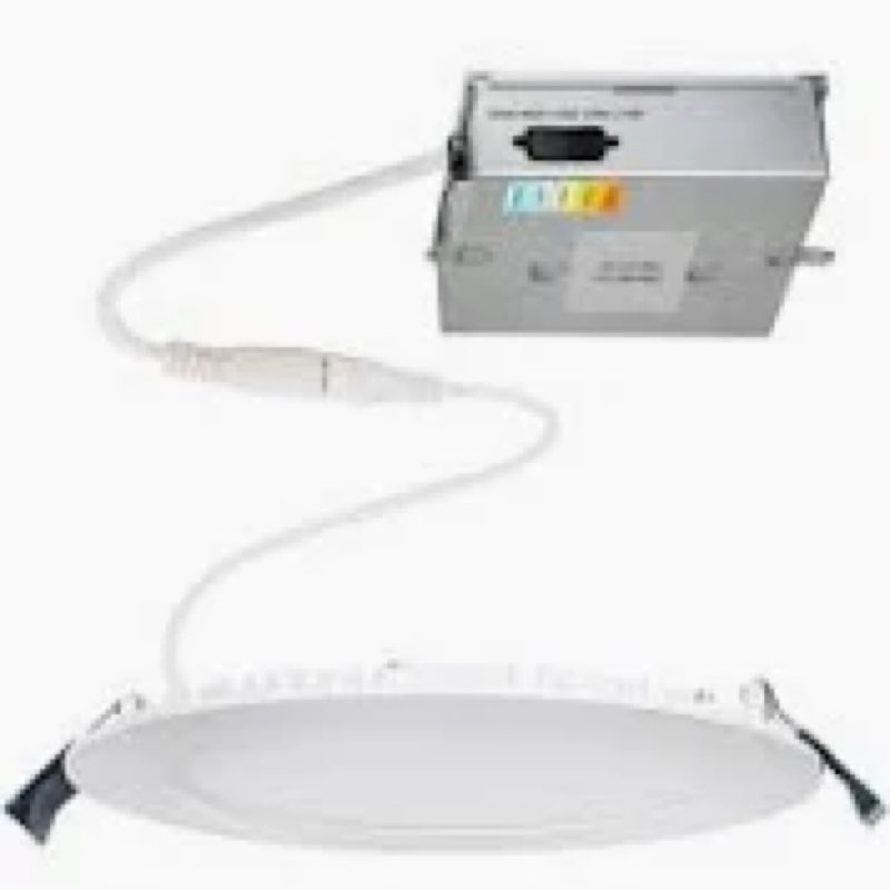 5/6" INCH ADJUSTABLE CAN LIGHTS SLOPED CEILING RECESSED LIGHTING - DAMP RATED - 5CCT 2700K-5000K - 1200LM