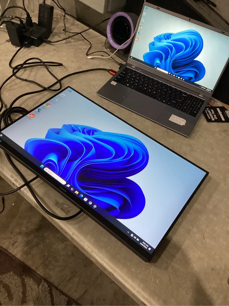 Condition photo showing Good Condition for samsung 24” (s40gd) borderless business monitor with ips panel, 100hz refresh rate, eye saver mode, ergonomic design, game picture mode, ls24d402ganxgo, 3 yr warranty 24-inch without speaker