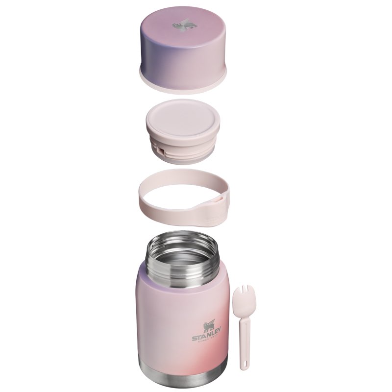 stanley adventure to-go food jar and spork 24 oz | vacuum insulated food container | wide mouth scre