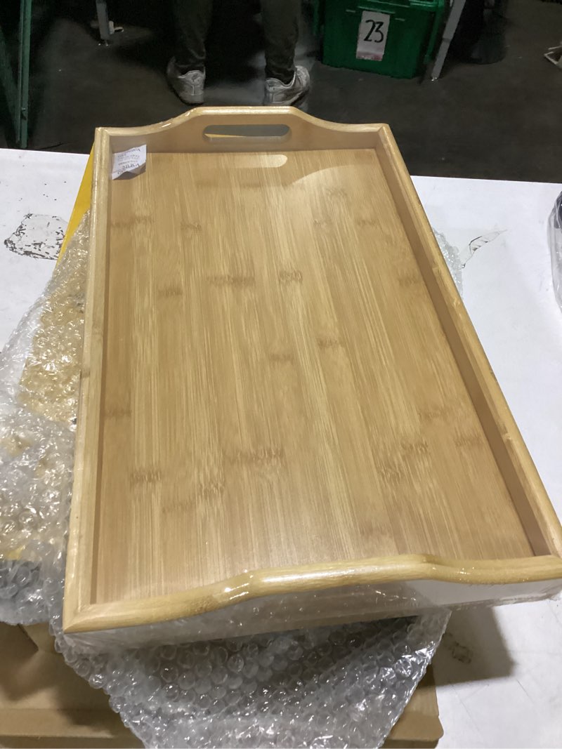 Condition photo showing Good Condition for jumblware bamboo bed tray, breakfast in bed tray and bed table w/folding legs
