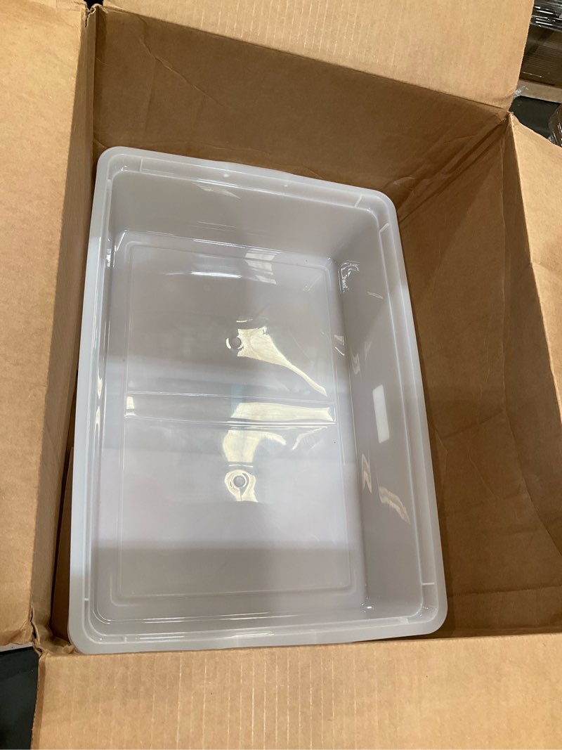 Condition photo showing Good Condition for iris usa large open top cat litter box, kitty litter pan, pearl