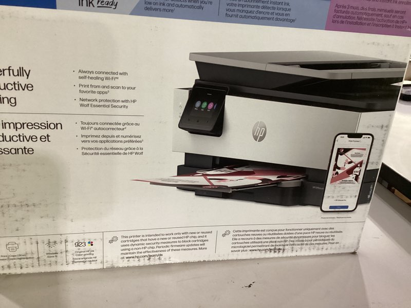 Condition photo showing As Is for not tested ***hp officejet pro 8125e wireless all-in-one color inkjet printer, print, scan, copy, adf, duplex printing best-for-home office, 3 month instant ink trial included, ai-enabled (405t6a)