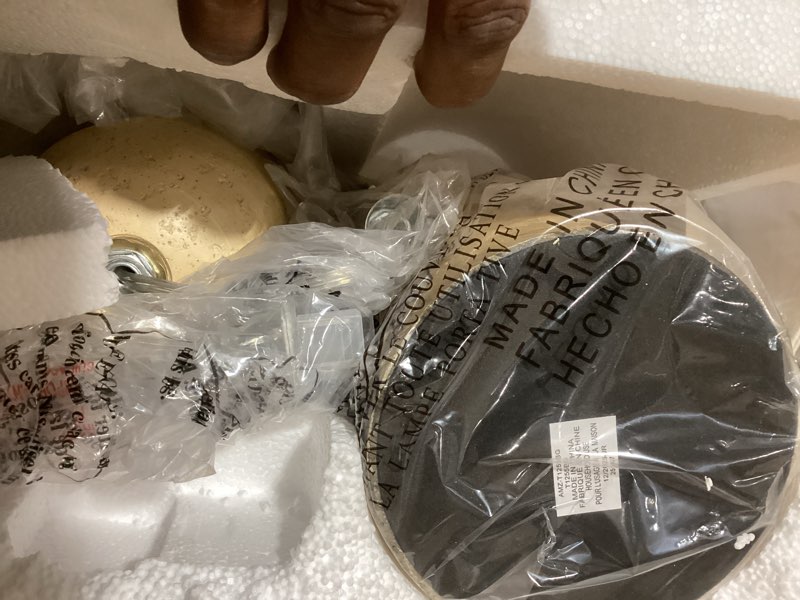 Condition photo showing Good Condition for BOBOMOMO 27.25" Modern Table Lamp Set of 2, Warm Beige Resin Lamp with Natural Stone Look, Lamps for Living Room with Linen Shades, Bedside Lamp for Bedroom, Living Room, Nightstand, Entryway