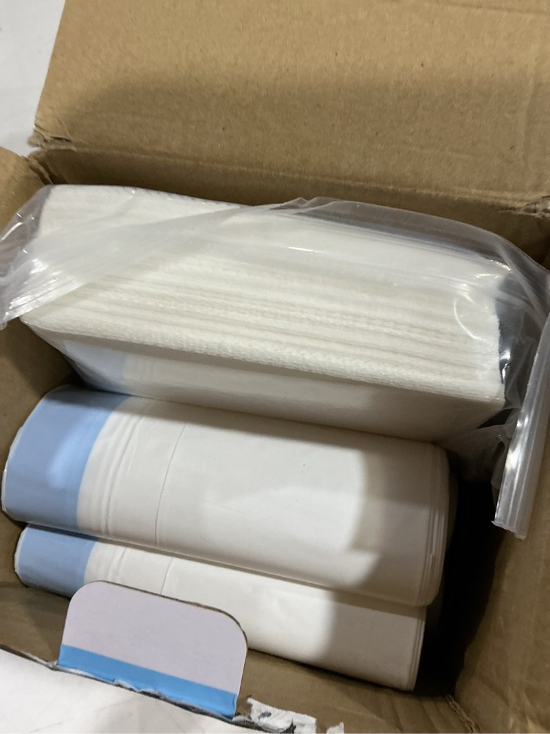 Condition photo showing Good Condition for 60 pack commode liners with absorbent pads(lemon scent),bedside commode liners disposable for portable toilet,adult commode chair bucket & porta potty,camping toilet bags