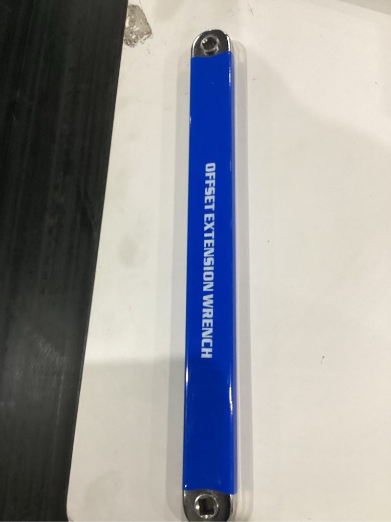 Condition photo showing Good Condition for Offset Extension Wrench, Zero Degree Ratchet Extension Set Impact Ready Socket Wrench Extender Tool with 1/2", 1/4", 3/8" Drive Adapters and 1/4" Socket for Tight Place (Blue)