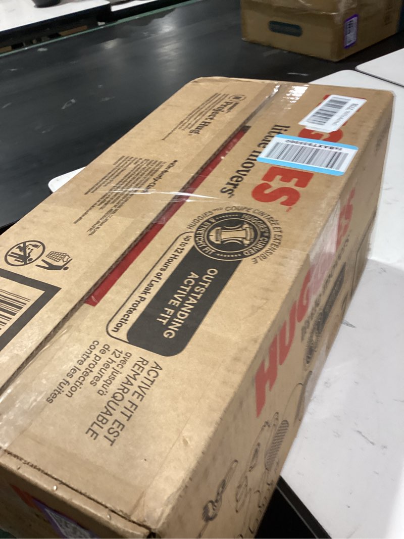Condition photo showing New/Like New for huggies size 7 diapers, little movers baby diapers, size 7 (41+ lbs), 88 count (2 packs of 44), packaging may vary size 7 88