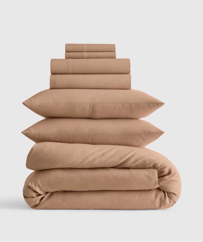 european linen deluxe bedding bundle, king, desert sunset