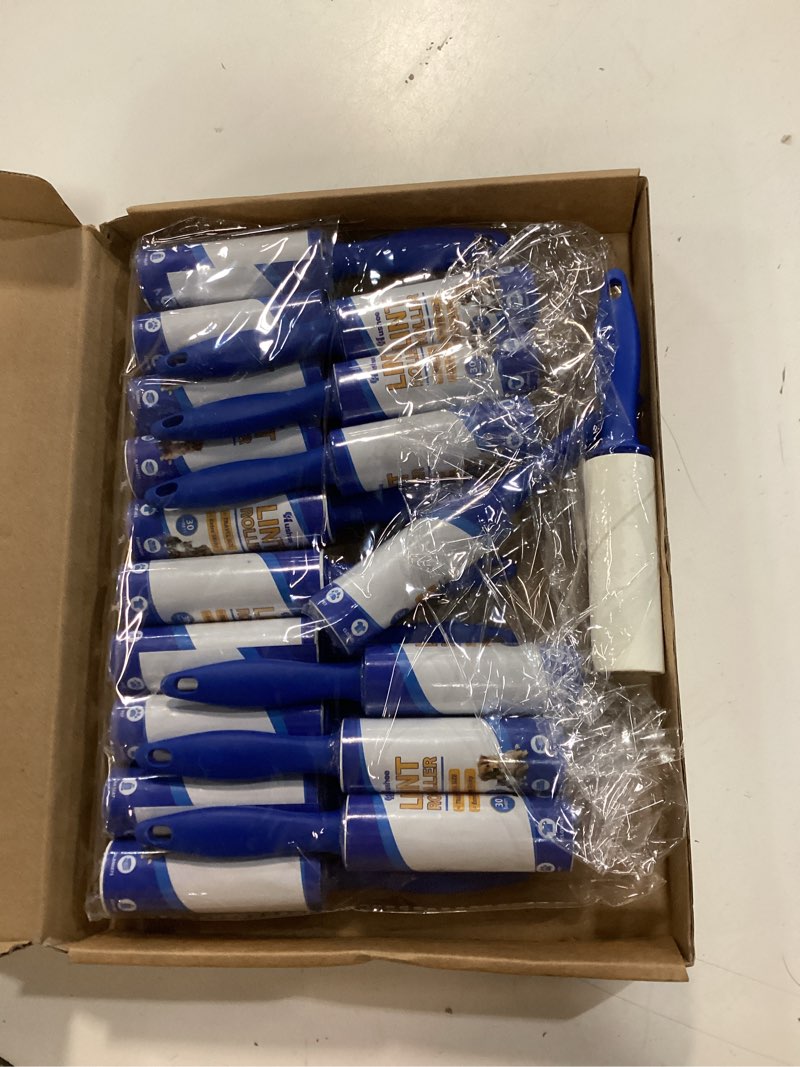 Condition photo showing As Is for hushee 20 pcs mini lint roller bulk for travel small lint removers for pet hair and clothes, 20 rolls, 600 sheets, travel size removers sticky removing tool for travel, gift bags, furniture, car seat