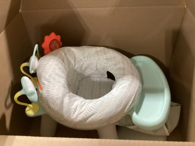 Condition photo showing Good Condition for skip hop 2-in-1 sit-up activity baby chair, silver lining cloud activity chair
