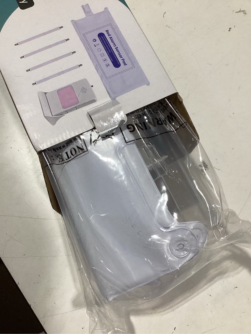 Condition photo showing As Is for bed sensor pad & pager for elderly dementia patients caregiver bed alarm with 32" x 13" motion sensor pad fall prevention for elderly (bed pad)
