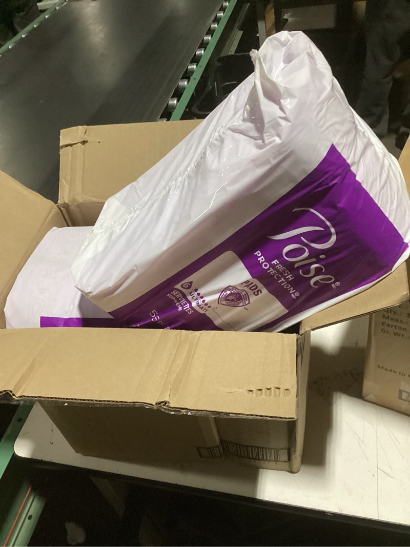 Condition photo showing Good Condition for Poise Incontinence & Postpartum Pads for Bladder Leaks, 6 Drop Ultimate Absorbency, Regular Length, 112 Count, Packaging May Vary Regular 112