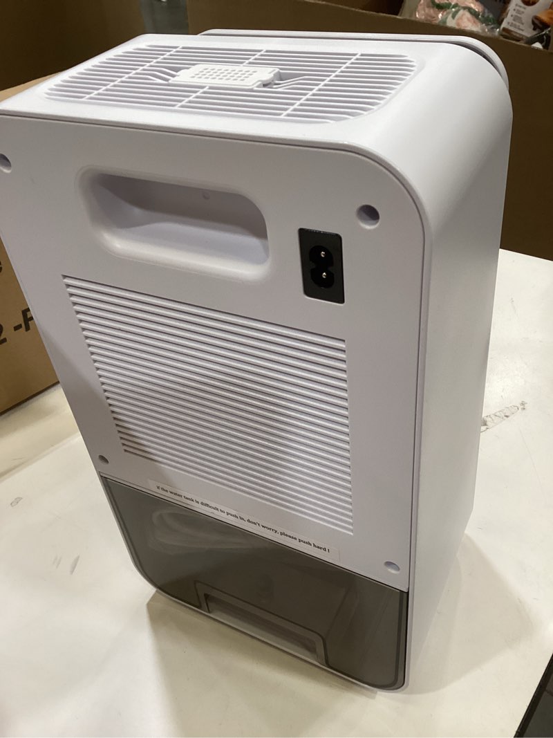 Condition photo showing Good Condition for Dehumidifier for Home,1000 sq.ft Dehumidifier for Basement Bathroom Bedroom with Auto Shut Off, Built-in Aromatherapy Diffuser,7 Colors LED Light, Quiet Dehumidifiers with Sleep Mode(CS08-Cream)