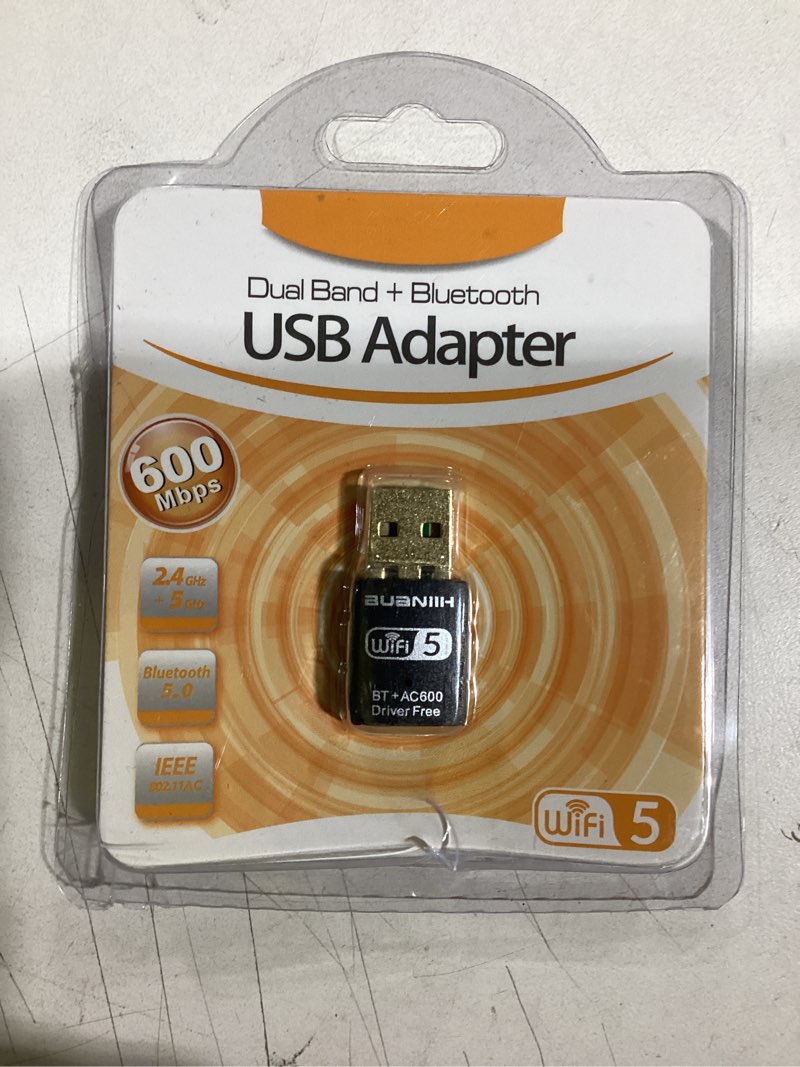 Condition photo showing Good Condition for wifi adapter for desktop pc,usb wifi adapter,bluetooth&wifi 2-in-1,dual band 600mbps 2.4/5.8ghz wireless network,plug and play, for pc/laptop/desktop,support win7/8/8.1/10/11