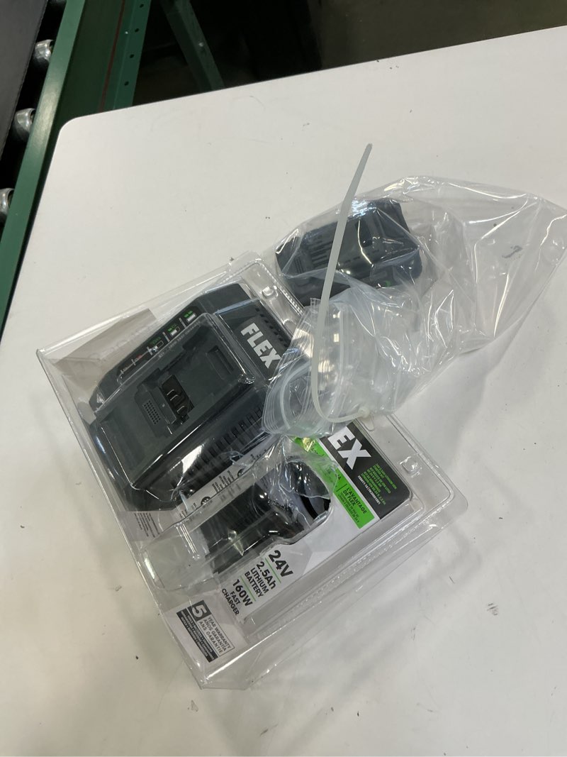 Condition photo showing New/Like New for FLEX 24V 2.5Ah Lithium-Ion Battery and 160W Charger Starter Kit - FX0411-1A