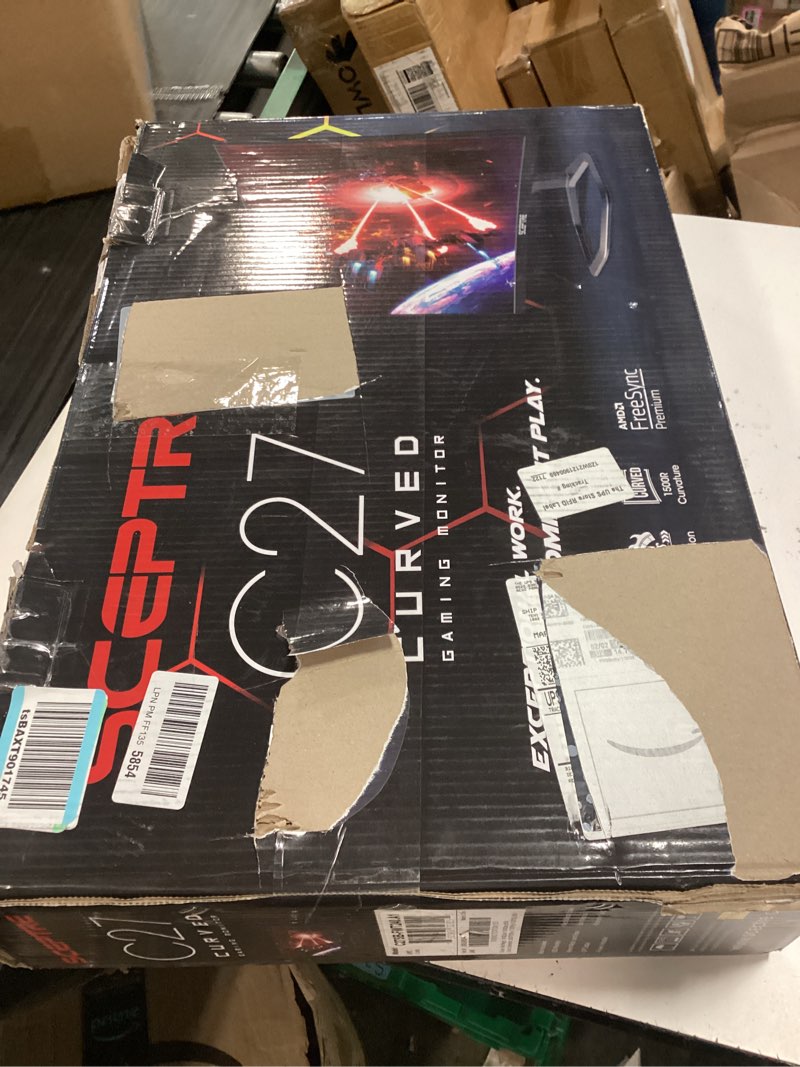 Condition photo showing Good Condition for sceptre 27-inch curved gaming monitor, fhd 1080p, 240hz, 1500r, displayport & hdmi x2, built-in speakers, machine black (c275b-fwt240 series, 2026) 2026 27" curved 240hz