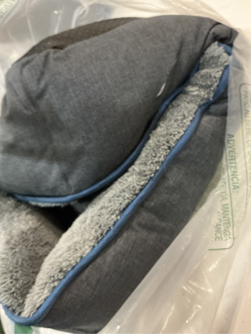 Condition photo showing As Is for Orthopedic Dog Beds for Medium Dogs, Durable Egg Crate Foam Sofa Dog Bed wit Washable Removable Cover,Waterproof Lining,Pet Bed for Large Dogs (Navy Blue-Velvet, 26.4" L x 21.7" W x 6.2" Th) 26.4"L x 21.7"W x 6.2"Th Navy Blue-Velvet