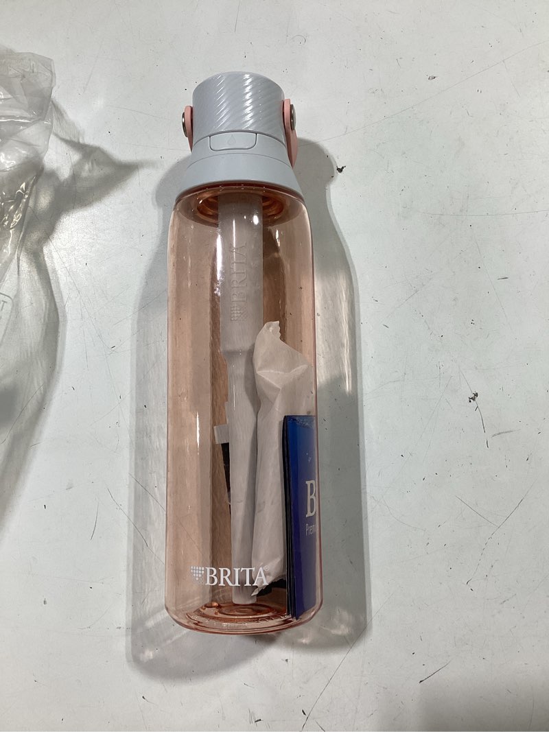 Condition photo showing Good Condition for brita hard-sided plastic premium filtering water bottle, bpa-free, reusable, replaces 300 plastic water bottles, filter lasts 2 months or 40 gallons, includes 1 filter, blush - 26 oz 26 ounces blush