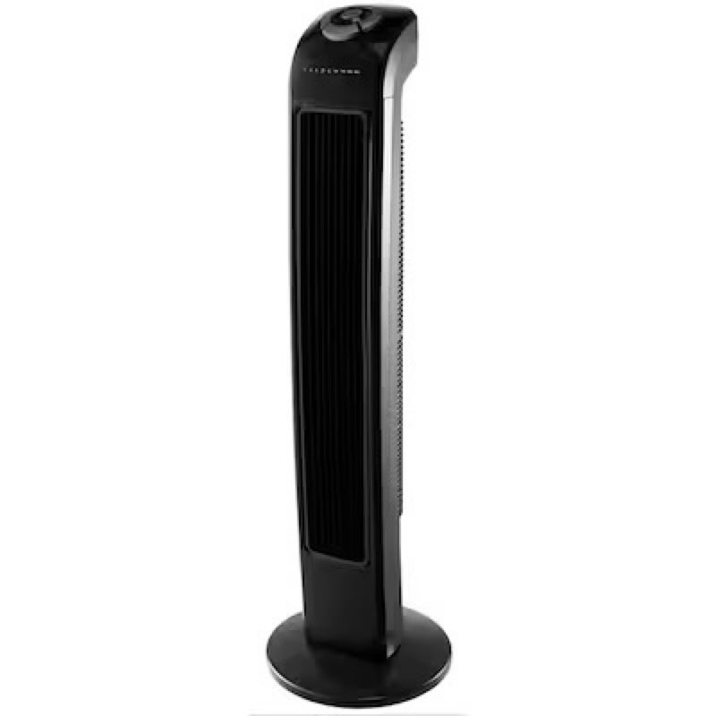 Utilitech 40-in 120 -Volt 3 -Speed Indoor Black Oscillating Tower Fan with Remote