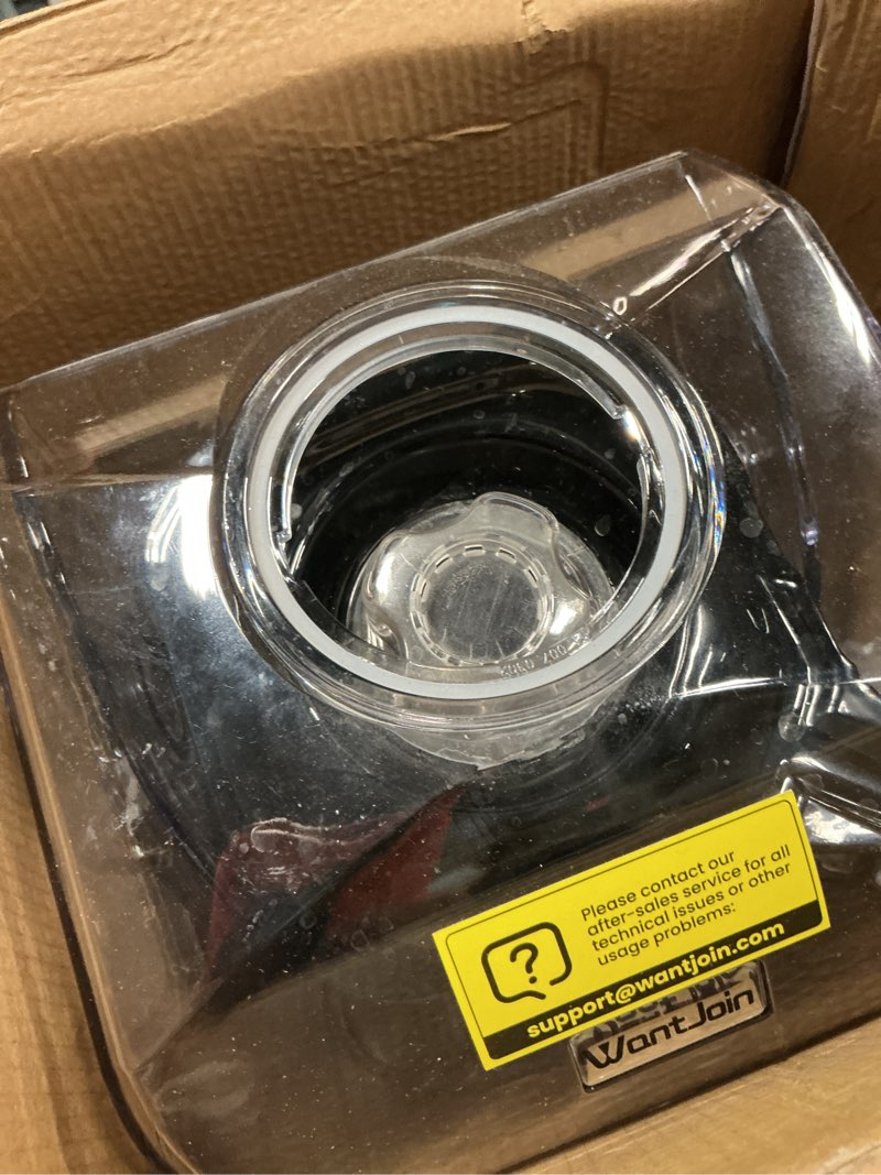 Condition photo showing As Is for wantjoin commercial professional blender with shield quiet sound enclosure 2200w industries strong and quiet professional-grade power, self-cleaning, silver