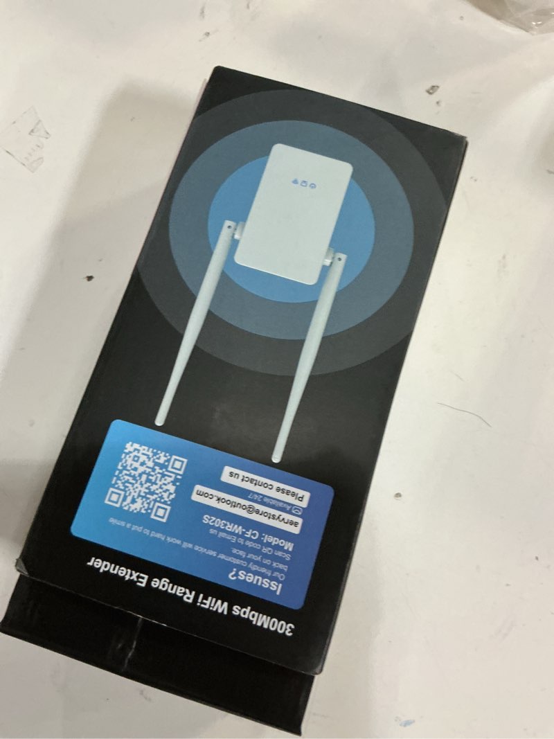 Condition photo showing Good Condition for 2026 wifi extender signal booster, new gen internet booster for home, 4x faster, covers up to 16,899 sq.ft, wi-fi repeater with ethernet port, wireless long range amplifier, easy setup (black)